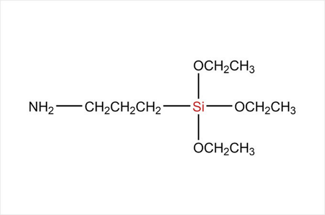Chemical structure of APTES KH-550