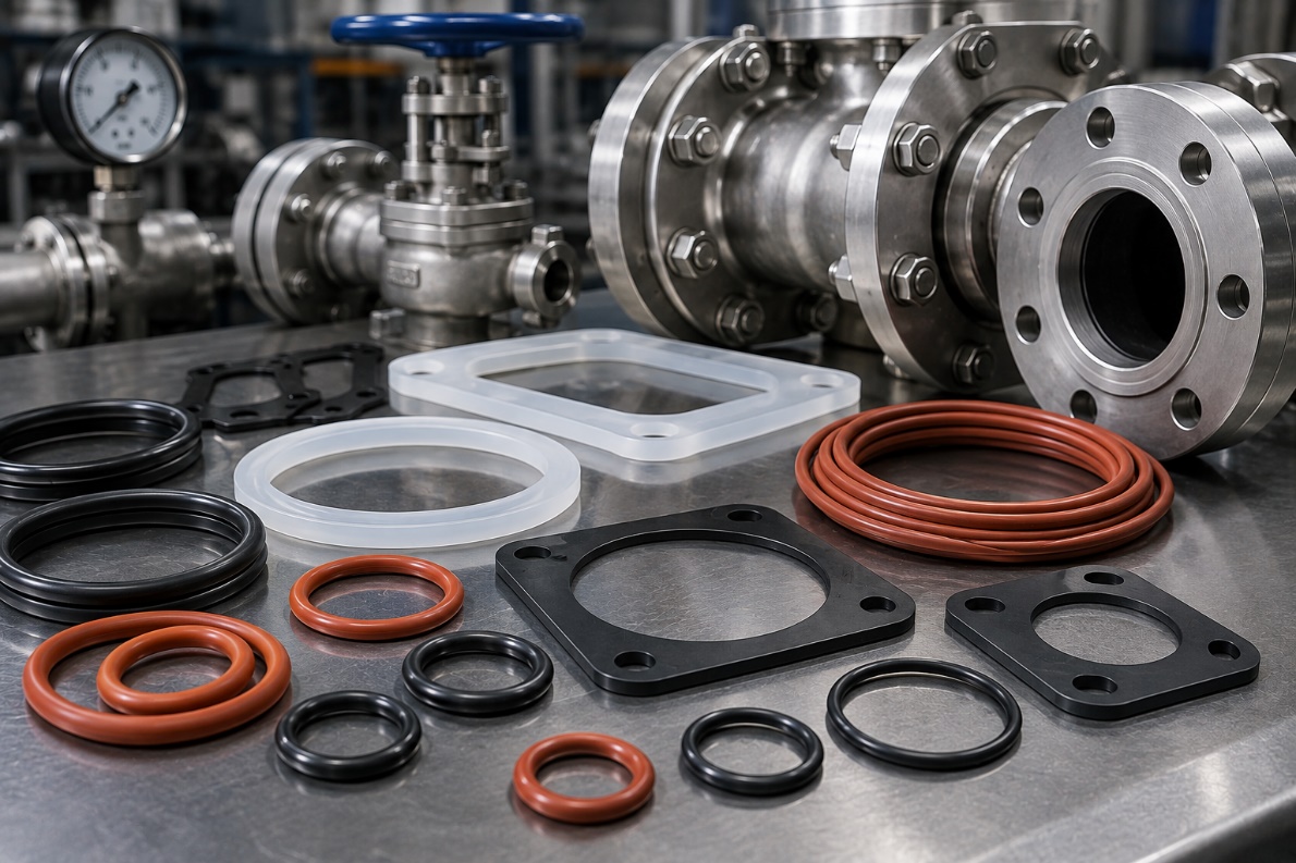Industrial silicone seals and gaskets